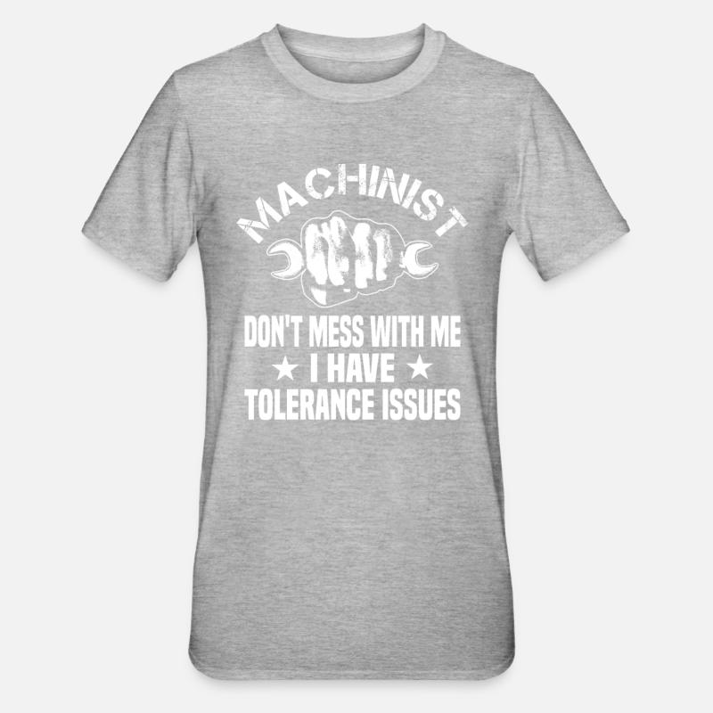 Cnc Mechanic Cutter Cuttering - Unisex Polycotton T-Shirt - heather grey