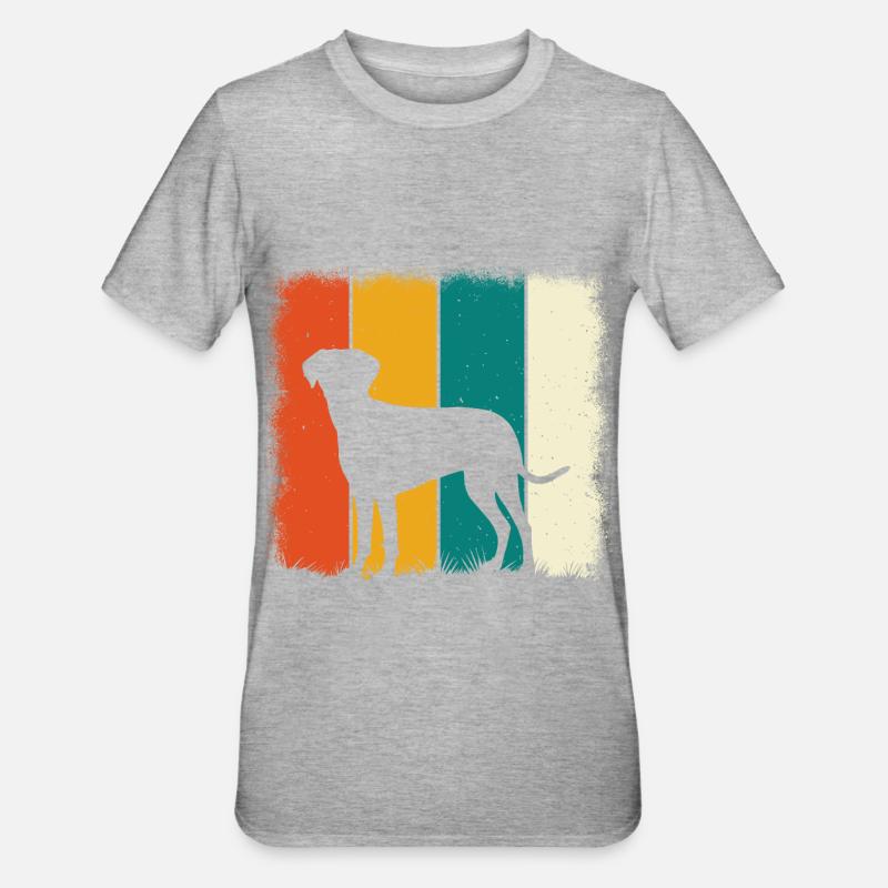 Labrador Rétro - T-shirt polycoton Unisexe - gris chiné