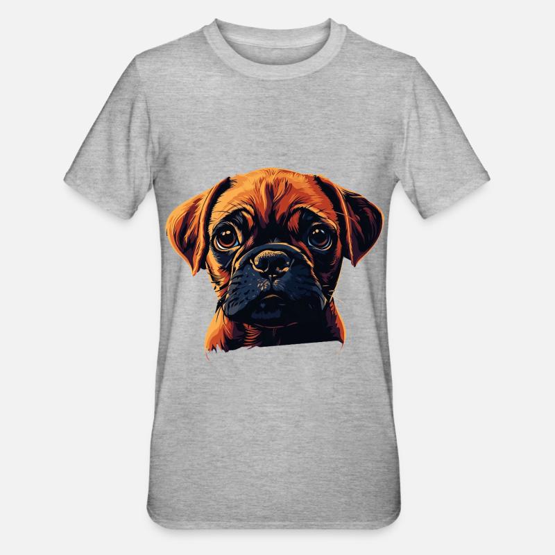 Boxer - Unisex Polycotton T-Shirt - Grau meliert