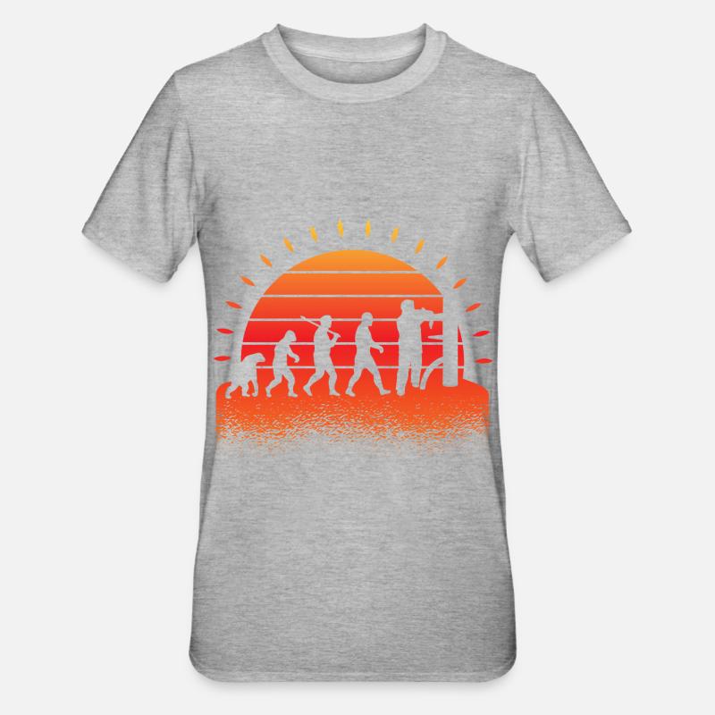 Wing Chun Evolution - Unisex Polycotton T-Shirt - Grau meliert