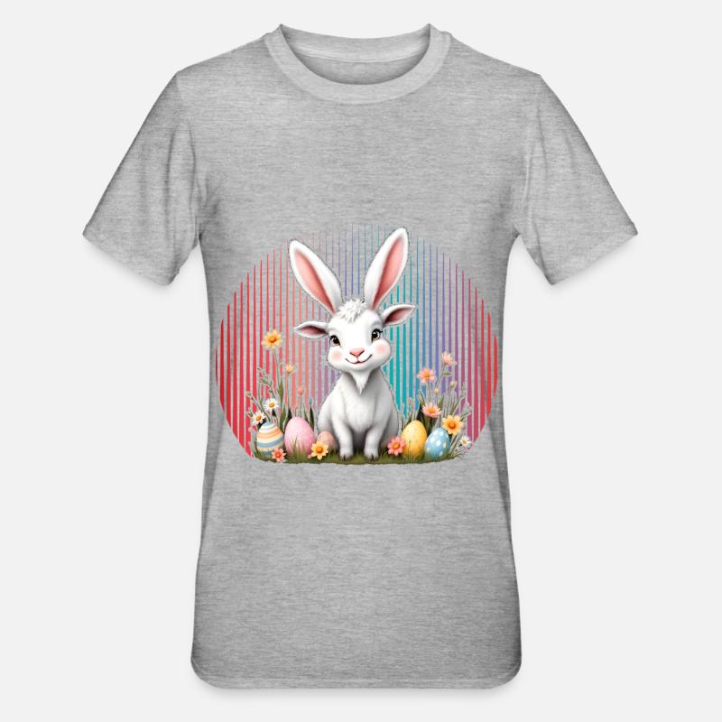 Pâques - T-shirt polycoton Unisexe - gris chiné
