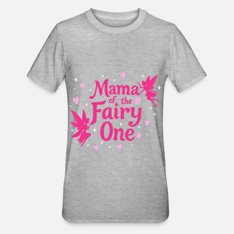 Maman de la fée Une - T-shirt polycoton Unisexe - gris chiné