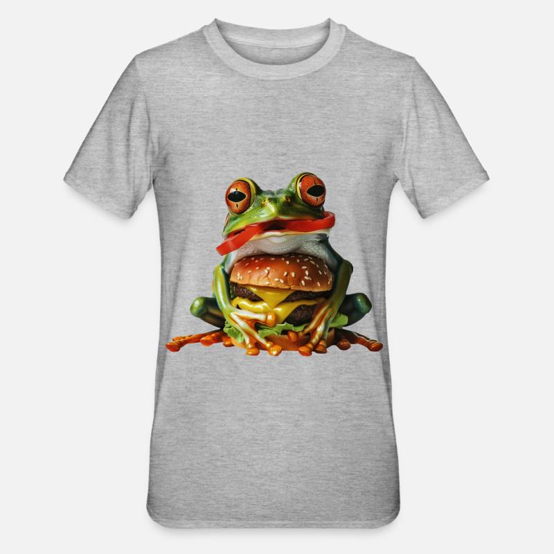 Frosch - Unisex Polycotton T-Shirt - Grau meliert