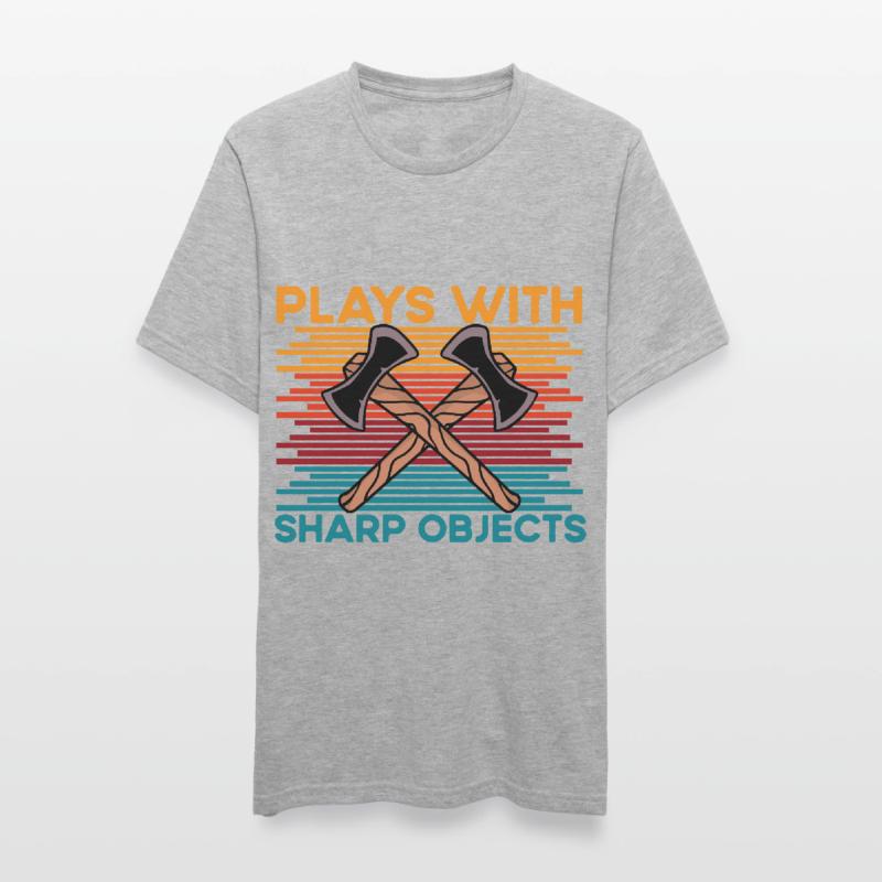 Axe Throwing plays with sharp objects funny saying Unisex Polycotton T-Shirt