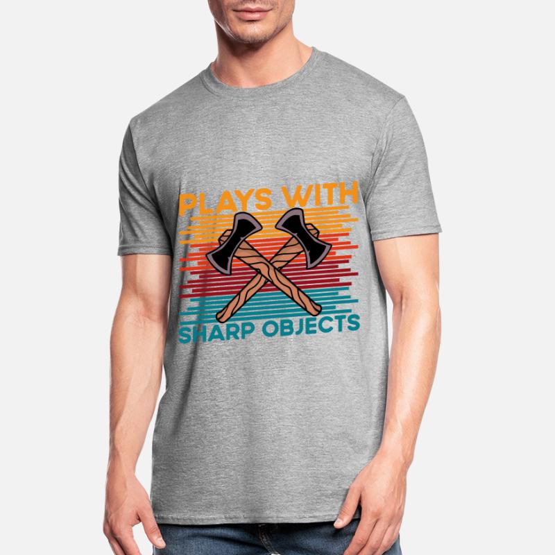 Axe Throwing plays with sharp objects funny saying Unisex Polycotton T-Shirt