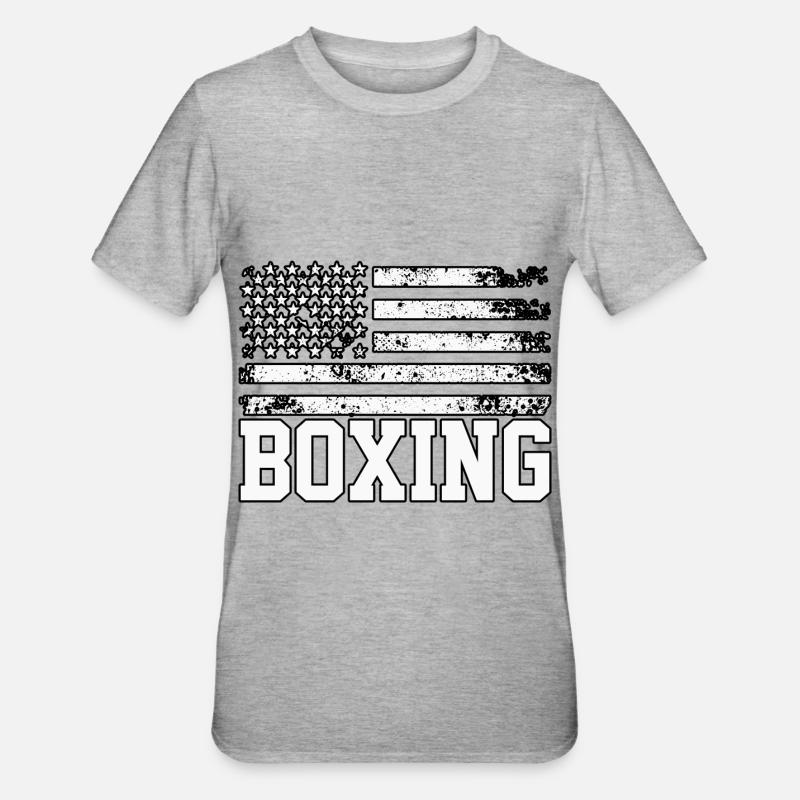 Boxe - T-shirt polycoton Unisexe - gris chiné