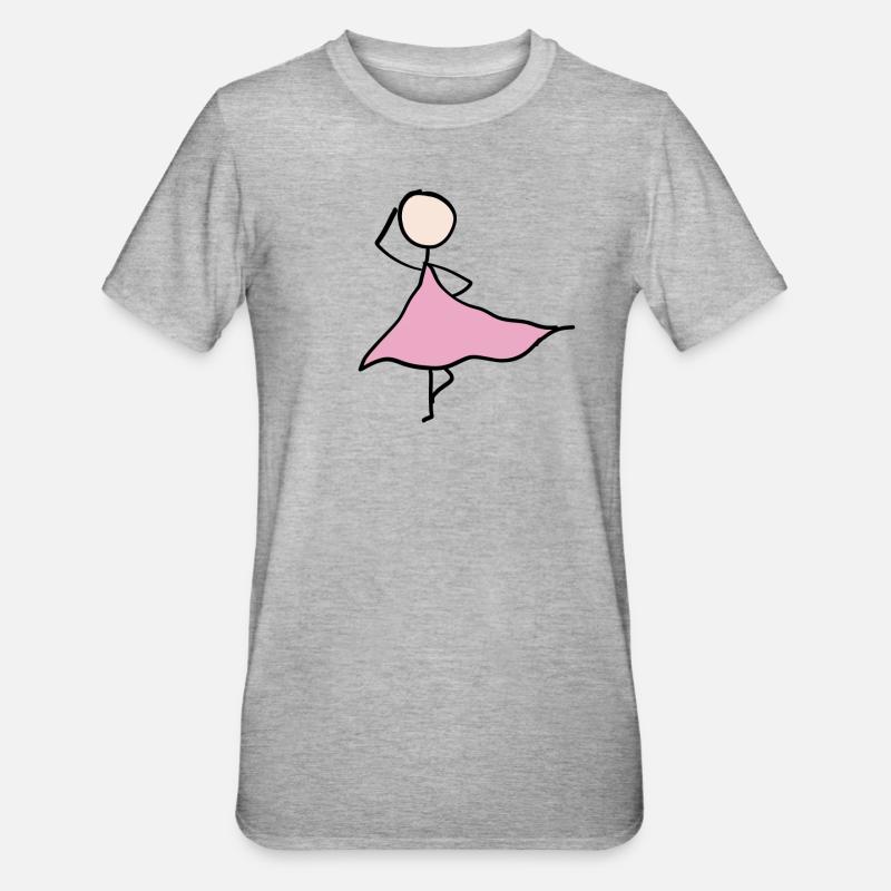 Robe de danseuse - T-shirt polycoton Unisexe - gris chiné
