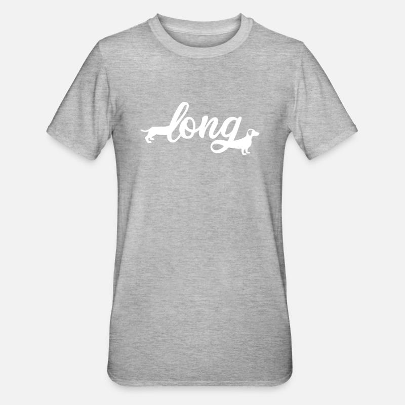 Long Dachshund Dackel Teckel - Unisex Polycotton T-Shirt - heather grey