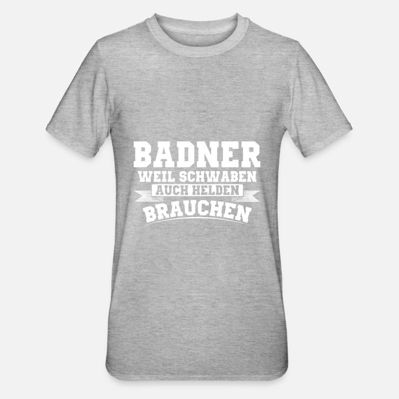 Badisch - Unisex Polycotton T-Shirt - Grau meliert