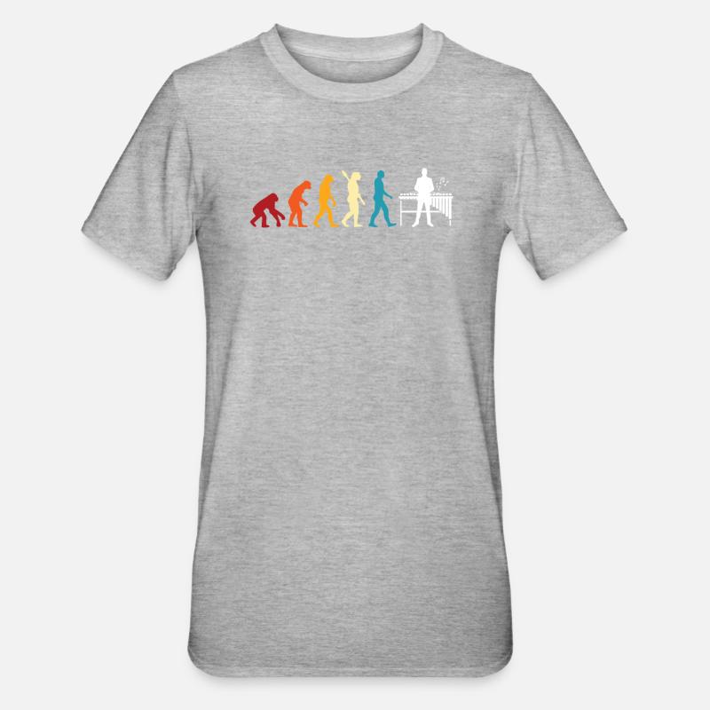 Xylophon Evolution - T-shirt polycoton Unisexe - gris chiné