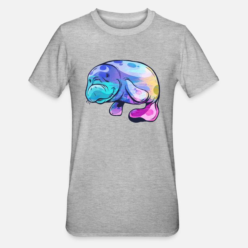 Vaches de mer - T-shirt polycoton Unisexe - gris chiné