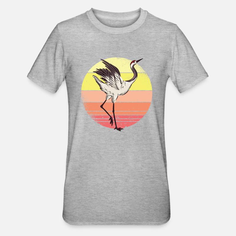 Kranich - T-shirt polycoton Unisexe - gris chiné