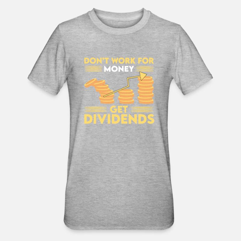 Dividendes - T-shirt polycoton Unisexe - gris chiné