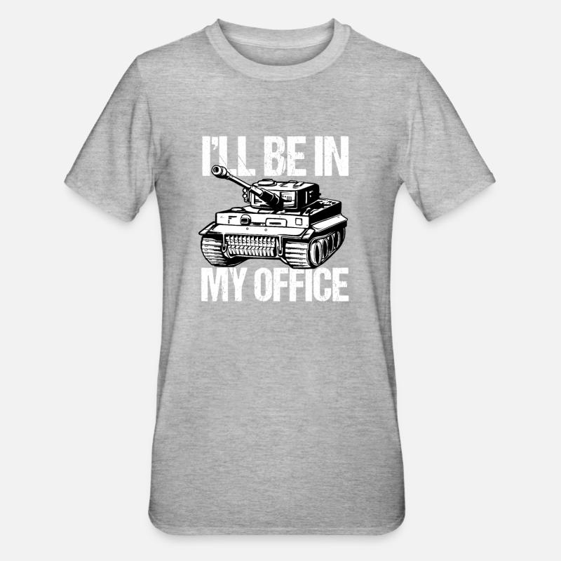 Panzer Armee Geschenk - Unisex Polycotton T-Shirt - Grau meliert