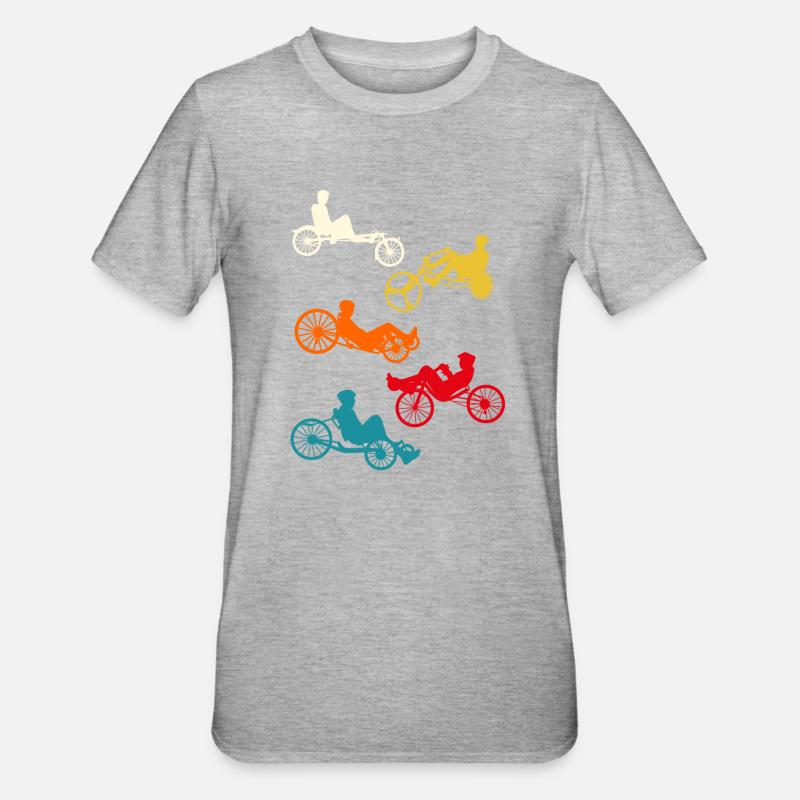 Vélo couché - T-shirt polycoton Unisexe - gris chiné