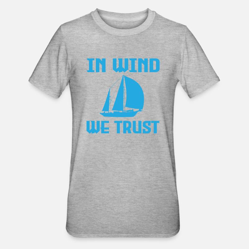 Sail - Unisex Polycotton T-Shirt - heather grey
