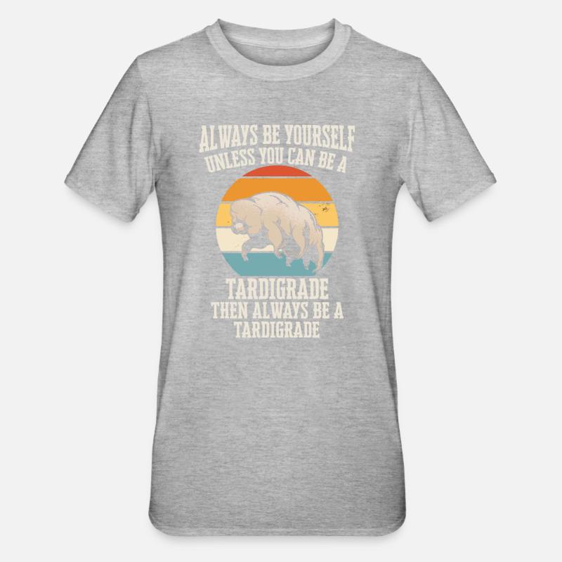 Bärtierchen - Unisex Polycotton T-Shirt - Grau meliert