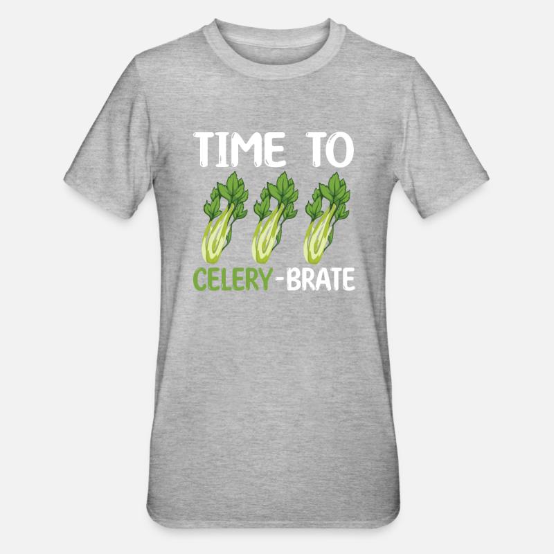 Cadeau de céleri - T-shirt polycoton Unisexe - gris chiné