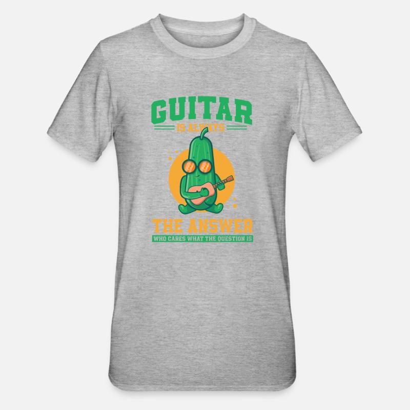 Guitariste de Zucchini - T-shirt polycoton Unisexe - gris chiné