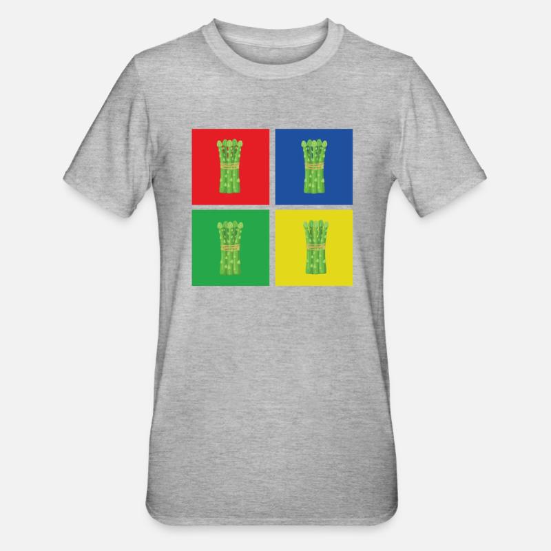 Spargel Geschenk - Unisex Polycotton T-Shirt - Grau meliert