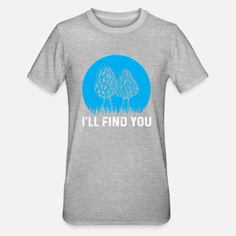 Morcheln Geschenk - Unisex Polycotton T-Shirt - Grau meliert