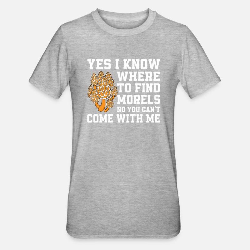 Morels Mushroom Picker - Unisex Polycotton T-Shirt - heather grey