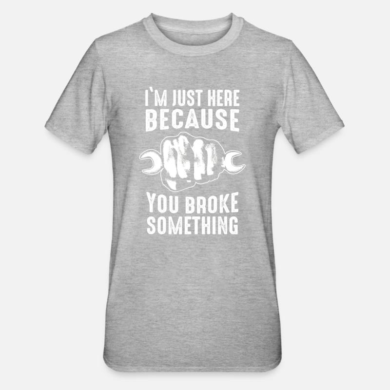Mechanic Screwdriver Workshop - Unisex Polycotton T-Shirt - heather grey