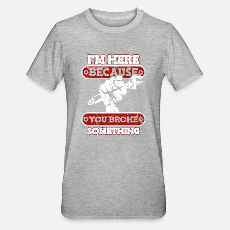 Mechanic Screwdriver Workshop - Unisex Polycotton T-Shirt - heather grey