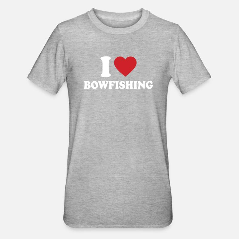 Bogenfischen - Unisex Polycotton T-Shirt - Grau meliert