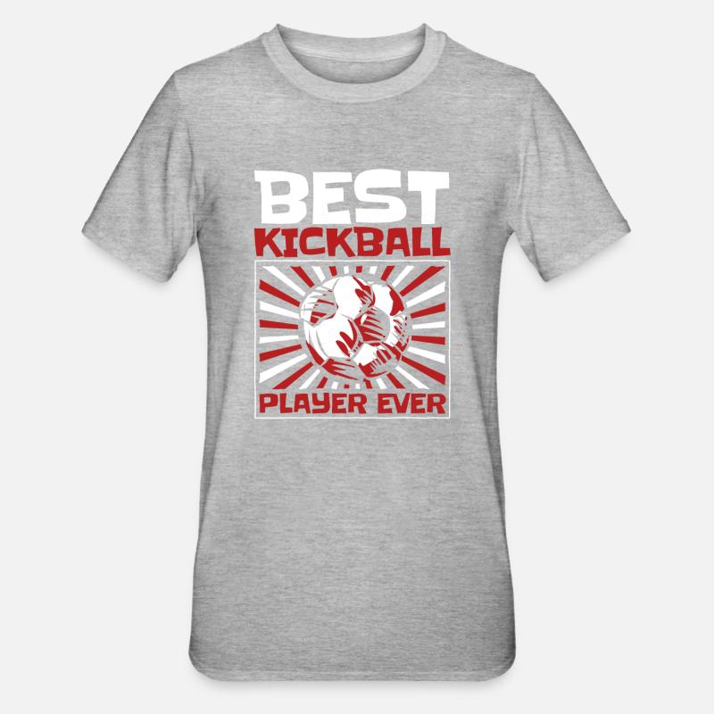 Kickball - T-shirt polycoton Unisexe - gris chiné