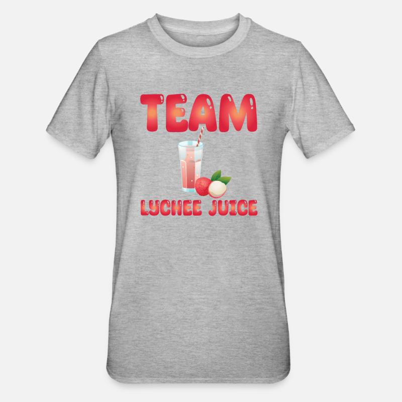 Team Lychee Saft - Unisex Polycotton T-Shirt - Grau meliert