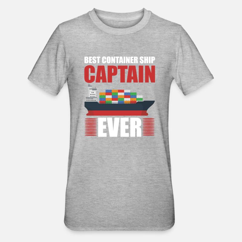 Best Container Ship Captain - Unisex Polycotton T-Shirt - heather grey