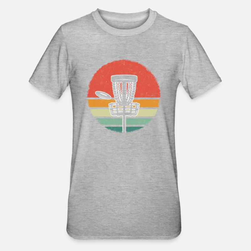 Frisbee Disc Golf - T-shirt polycoton Unisexe - gris chiné