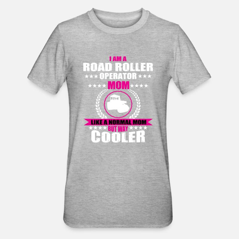Rollers Mama Road Construction - Unisex Polycotton T-Shirt - heather grey