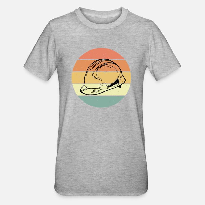 Casque de construction - T-shirt polycoton Unisexe - gris chiné