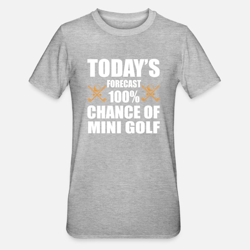 Minigolf - Unisex Polycotton T-Shirt - Grau meliert