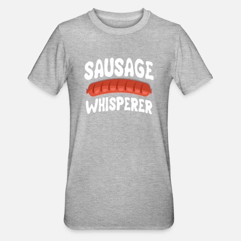 Wurst Flüsterer - Unisex Polycotton T-Shirt - Grau meliert