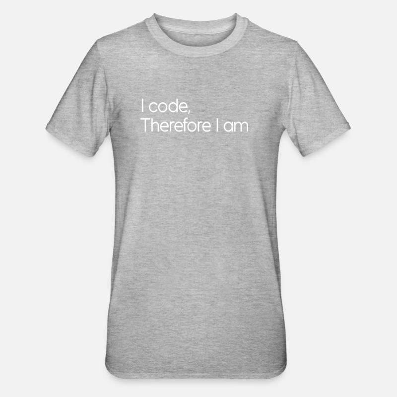 I Code - Unisex Polycotton T-Shirt - heather grey
