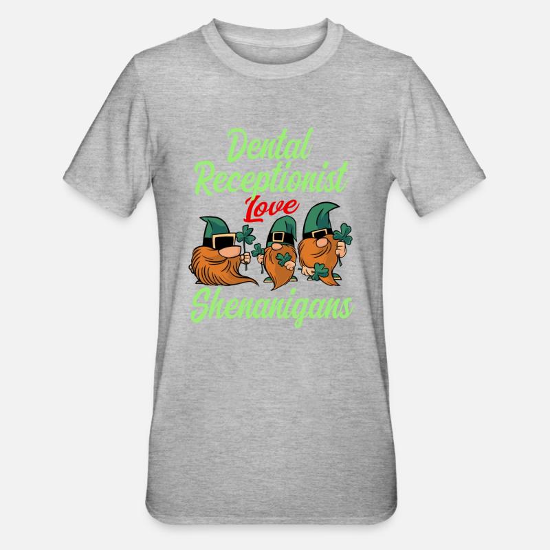 Assistante dentaire Saint-Patrick - T-shirt polycoton Unisexe - gris chiné