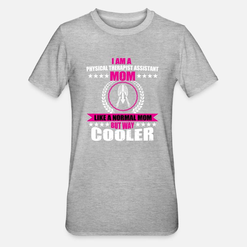 Physiotherapeutin Assistentin Mutter - Unisex Polycotton T-Shirt - Grau meliert