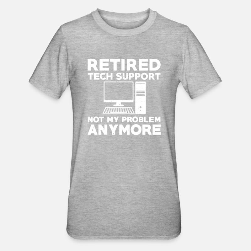 Support technique retiré - T-shirt polycoton Unisexe - gris chiné