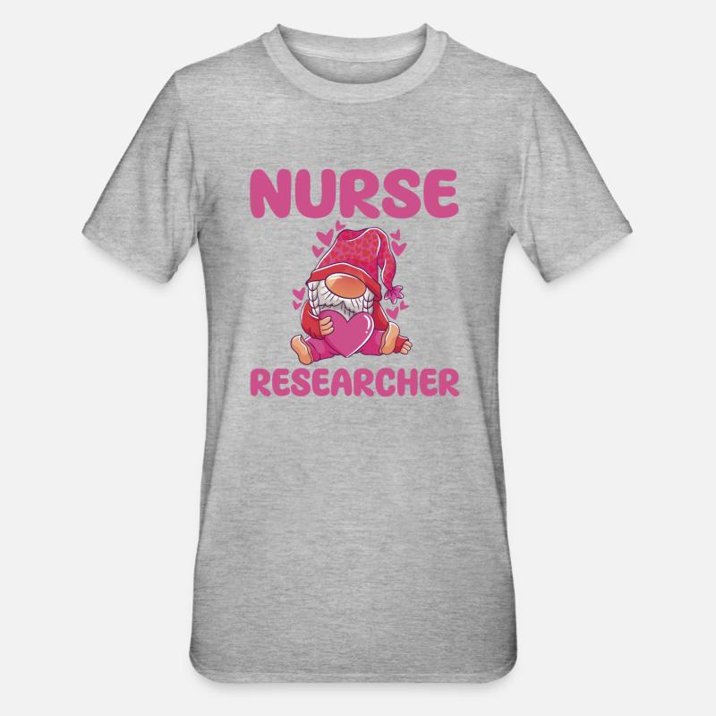 Chercheuse en soins infirmiers - T-shirt polycoton Unisexe - gris chiné