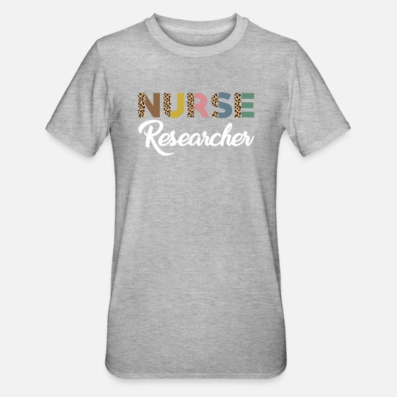 Nursing Scientist Leopard Print - Unisex Polycotton T-Shirt - heather grey
