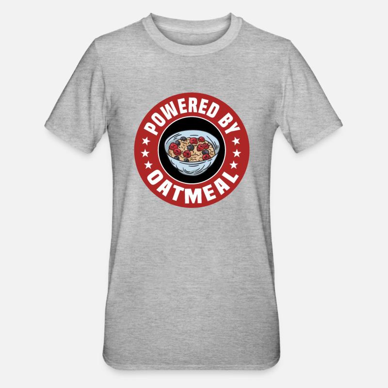 Alimenté par des flocons d’avoine - T-shirt polycoton Unisexe - gris chiné