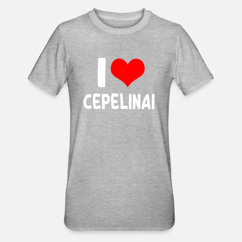 J’adore Cepelinai - T-shirt polycoton Unisexe - gris chiné