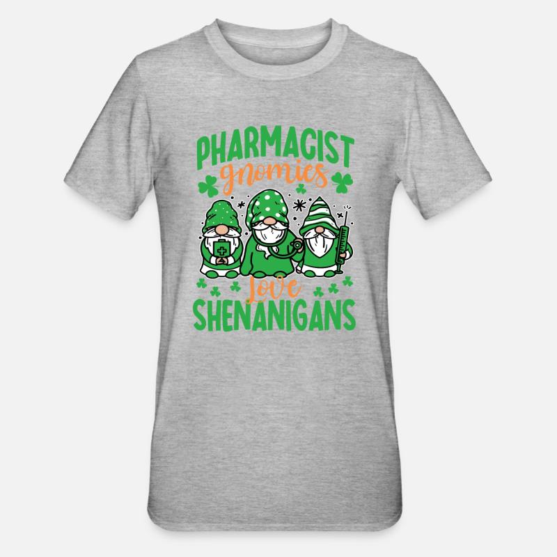 Costume de la Saint-Patrick d’apothicaire - T-shirt polycoton Unisexe - gris chiné