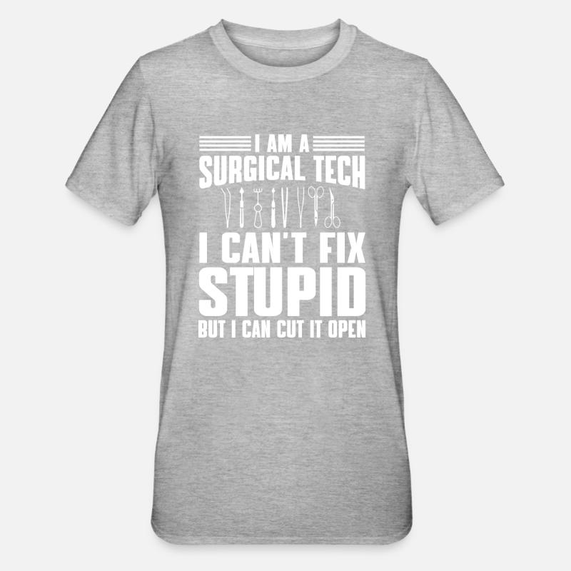 chiSurgical-Technical Assistant Humor - Unisex Polycotton T-Shirt - heather grey