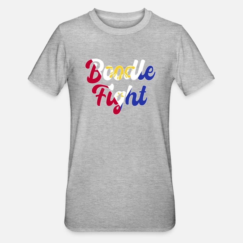 Combat de boodle philippin - T-shirt polycoton Unisexe - gris chiné