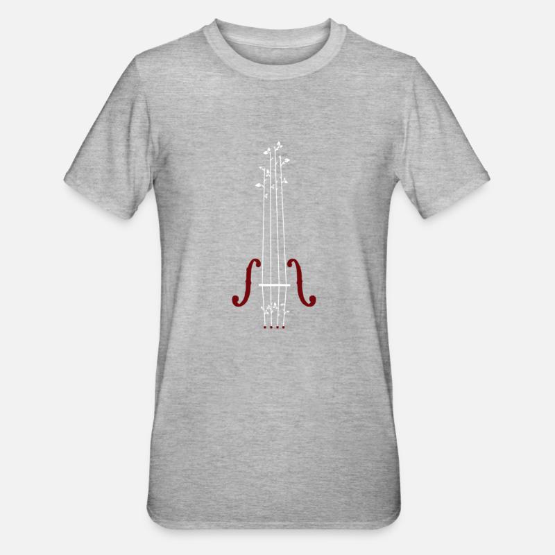 violon Conception - T-shirt polycoton Unisexe - gris chiné