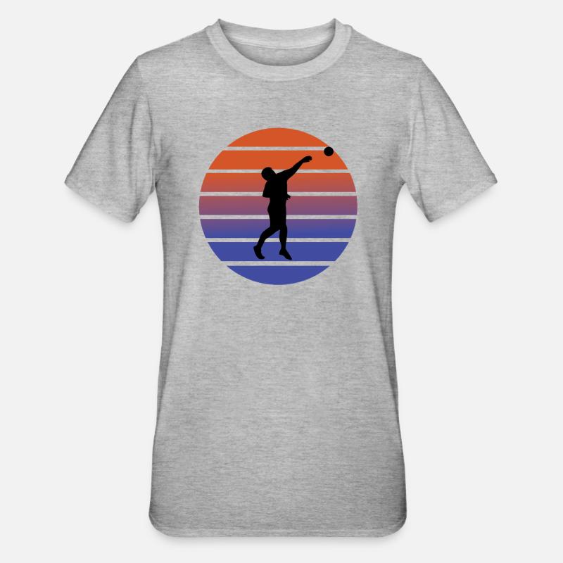 Kugelstossen - Unisex Polycotton T-Shirt - Grau meliert